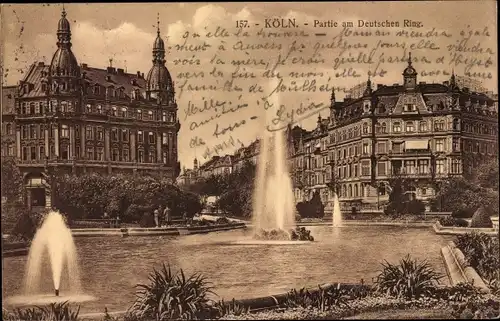 Ak Köln am Rhein, Partie am Deutschen Ring