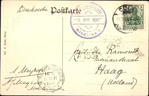 Ak Rüdesheim am Rhein, Ortsansicht