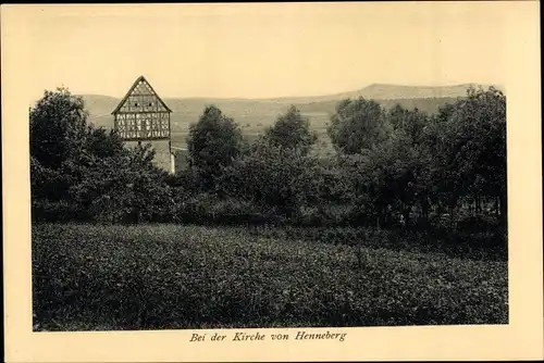 Ak Henneberg Meiningen in Thüringen, Kirche