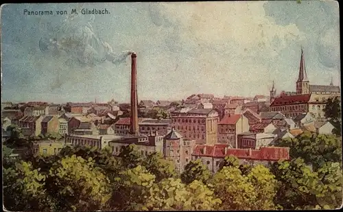 Ak Mönchengladbach am Niederrhein, Panorama