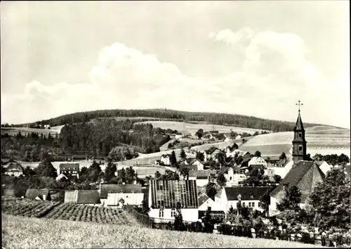 Ak Stützengrün im Erzgebirge Sachsen, Ortsansicht mit Kuhberg