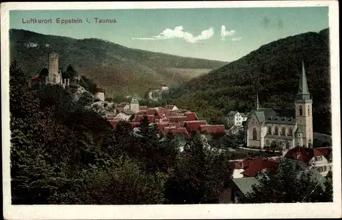 Ak Eppstein im Taunus, Gesamtansicht, Kirche