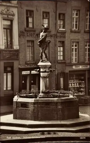 Ak Aachen in Nordrhein Westfalen, Hühnerdiebbrunnen, Geschäfte