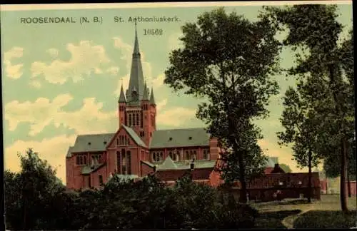 Ak Roosendaal Nordbrabant Niederlande, St. Antoniuskerk