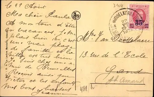 Ak Middelkerke Westflandern, Vue du Kursaal