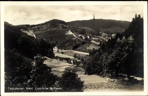Ak Detmold am Teutoburger Wald, Hermannsdenkmal, Lippische Schweiz
