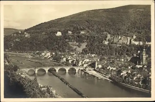 Ak Heidelberg am Neckar, Blick vom Philosphenweg