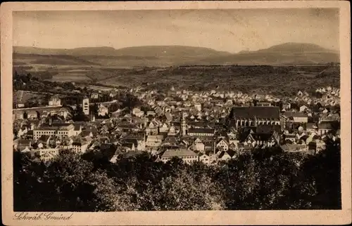 Ak Schwäbisch Gmünd in Württemberg, Panorama