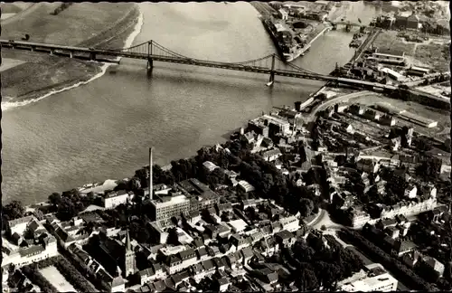 Ak Uerdingen Krefeld am Niederrhein, Luftbild