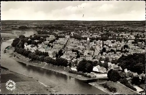 Ak Nienburg an der Weser, Luftbild