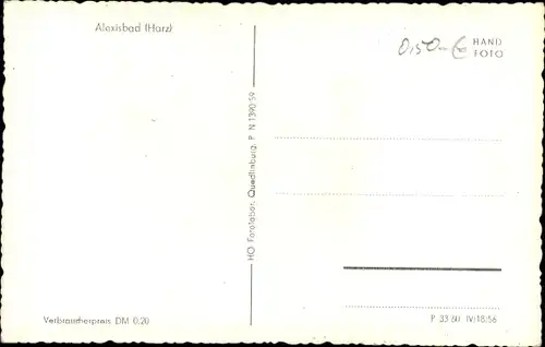 Ak Alexisbad Harzgerode am Harz, Park