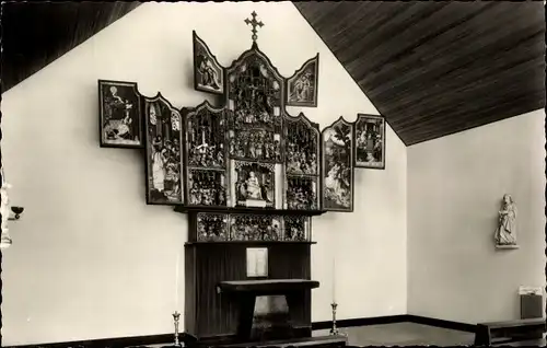 Ak Heimbach in der Eifel, Wallfahrtskapelle, Niederrh. Schnitzaltar