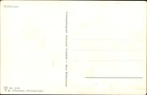 Künstler Ak Uhlschmid, H., Schliersee in Oberbayern, Blick auf Ort und See