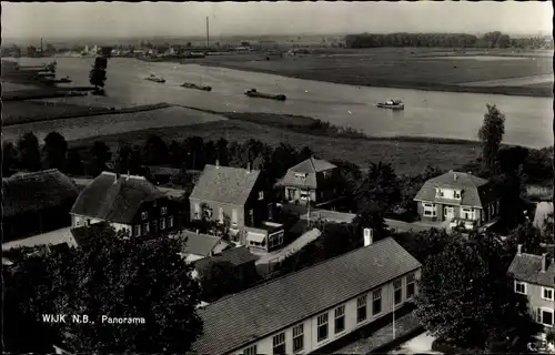 Ak Wijk en Aalburg Nordbrabant, Panorama, Vogelschau