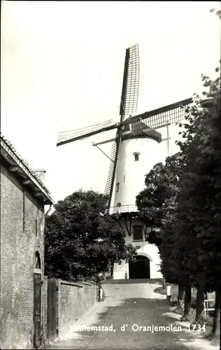 Ak Willemstad Nordbrabant Niederlande, d'Oranjemolen