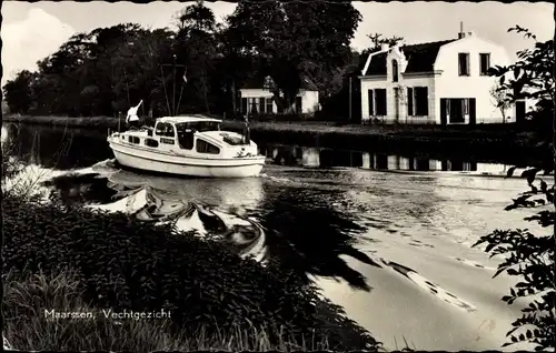 Ak Maarssen Utrecht, Vechtgezicht, Motorboot