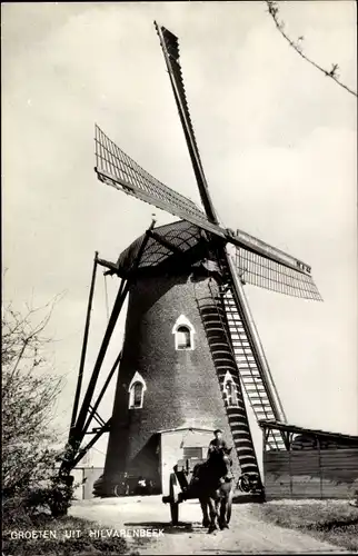 Ak Hilvarenbeek Nordbrabant, Molen, Windmühle, Kutsche