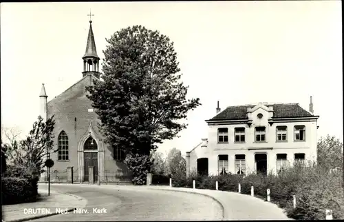 Ak Druten Gelderland Niederlande, Ned. Herv. Kerk