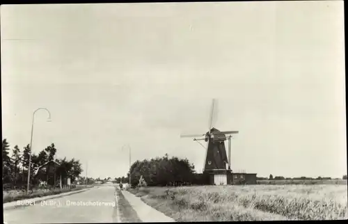 Ak Budel Cranendonck Nordbrabant Niederlande, Grootschoterweg, Molen