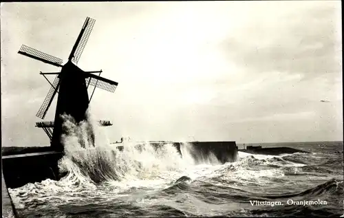 Ak Vlissingen Zeeland Niederlande, Oranjemolen