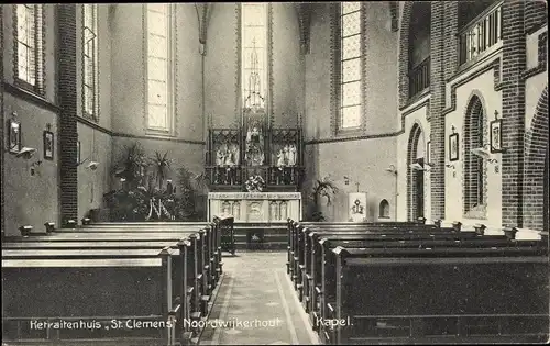 Ak Noordwijkerhout Noordwijk Südholland, Retraitehuis St. Clemens, Kapel