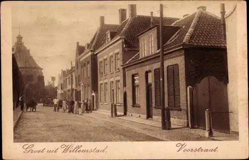Ak Willemstad Nordbrabant Niederlande, Voorstraat