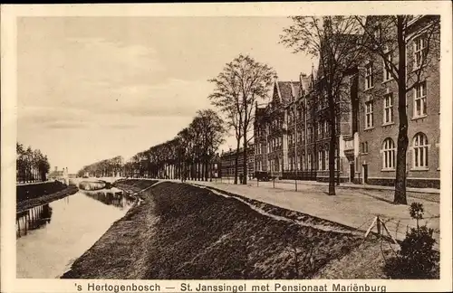 Ak 's Hertogenbosch Nordbrabant Niederlande, St. Janssingel met Pensionaat Marienburg