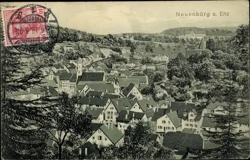 Ak Neuenbürg an der Enz Schwarzwald, Gesamtansicht