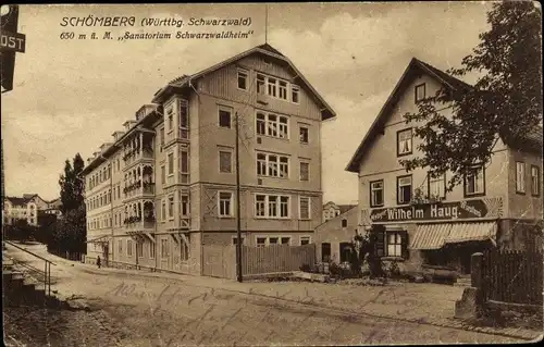 Ak Schömberg Baden Württemberg, Sanatorium Schwarzwaldheim