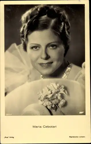 Ak Schauspielerin Maria Cebotari, Portrait