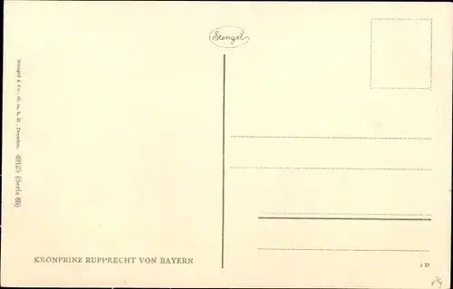 Künstler Ak Kronprinz Rupprecht von Bayern, Portrait