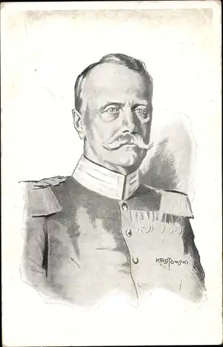 Künstler Ak Krotowski, Großherzog Friedrich II von Baden, Portrait