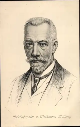 Künstler Ak Reichskanzler Theobald von Bethmann Hollweg, Portrait, Stengel 49136
