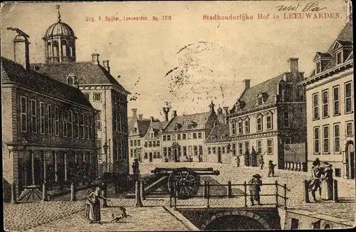 Ak Leeuwarden Friesland Niederlande, Stadhouderlijke Hof