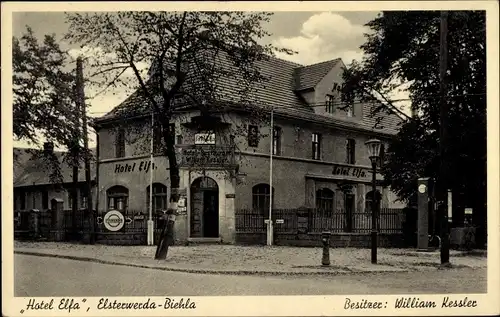 Ak Biehla Elsterwerda Brandenburg, Hotel Elfa
