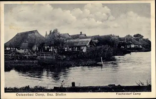 Ak Mrzeżyno Deep Pommern, Fischerdorf Camp