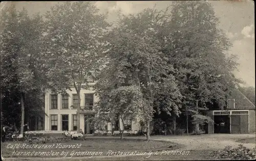 Ak Harendermolen Groningen Niederlande, Café Restaurant Voorveld
