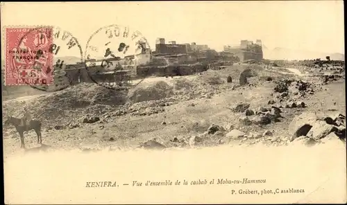 Ak Khénifra Marokko, Vue d'ensemble de la casbah el Moba ou Hammou