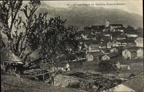 Ak Djurdjura Kabylie Algerien, Village Kabyle, Totalansicht