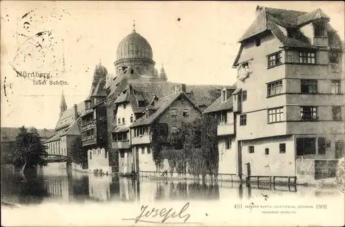 Ak Nürnberg in Mittelfranken, Insel Schütt