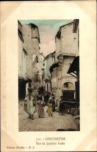 Ak Constantine Algerien, Rue du Quartier Arabe