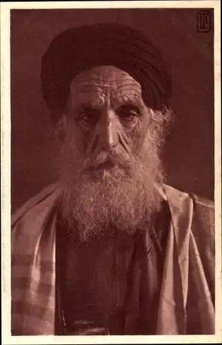 Judaika Ak Types d'Orient, Vieux Rabin, Rabbiner