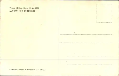 Ak Types d'Orient, Jeune fille bedouines, Maghreb, Schmuck, Ohrringe