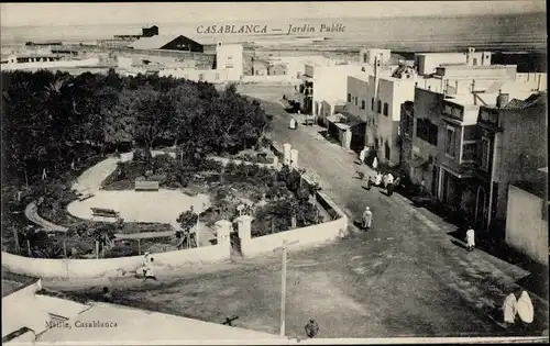 Ak Casablanca Marokko, Jardin Public