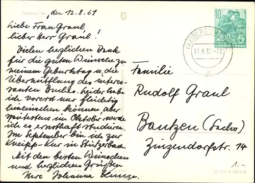 Ak Freiberg in Sachsen, Stadtpanorama