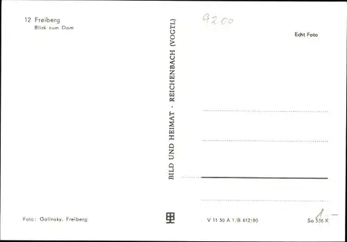 Ak Freiberg in Sachsen, Blick zum Dom
