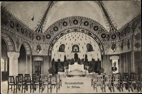 Ak Zittau in Sachsen, Krematorium, Innenansicht
