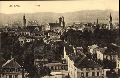 Ak Zittau in Sachsen, Totalansicht