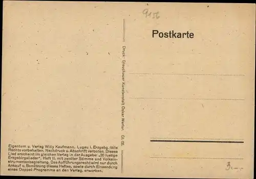 Lied Ak Oelsnitz Erzgebirge, Stadt d'r Kuhl' von Willy Kaufmann