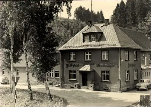 Ak Stützengrün im Erzgebirge Sachsen, Gasthof Stollmühle